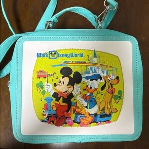 Loungefly Disney Crossbody Bag - Teal and White
